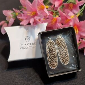 Gold Filigree Earrings By Avon Signature Collection NIB